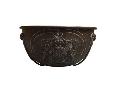 Lot 776 - Egyptian revival copper crested planter