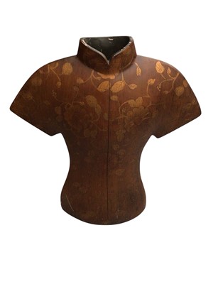 Lot 782 - Inlaid oriental mannequin measuring approximately 44cm