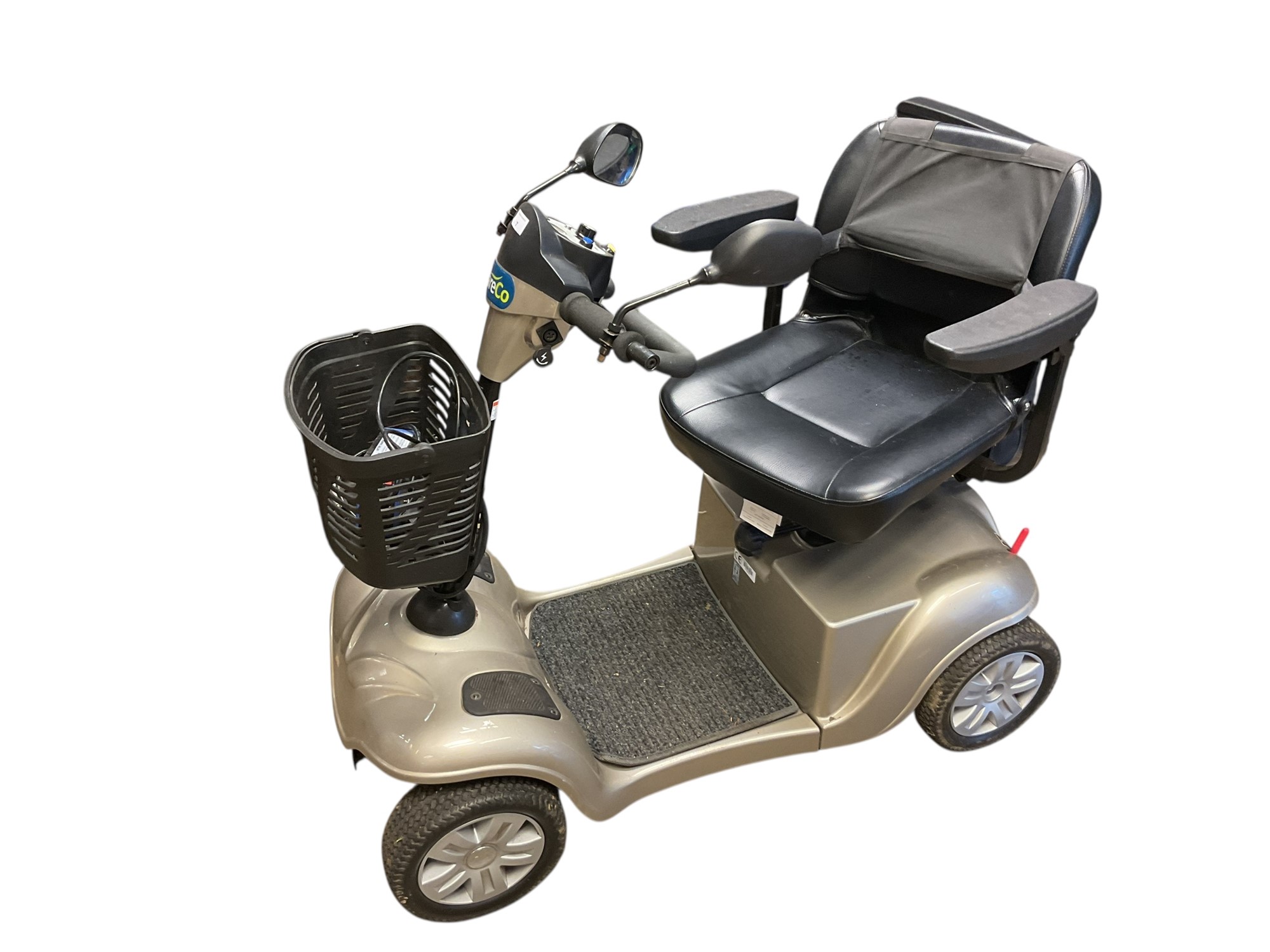 Lot 7 - Grey Care Co mobility scooter with charger and