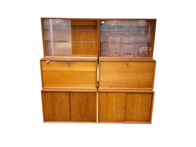 Lot 1434 - Two 1960's teak wall units, probably by Poul Cadovius, Denmark, circa 1960