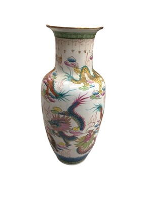 Lot 789 - Chinese dragon vase measuring approximately 41cm tall