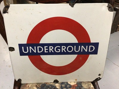 Lot 794 - Reproduction Underground enamel sign measuring approximately 38cm x 33cm