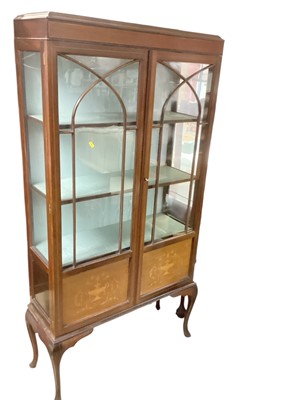 Lot 1438 - Edwardian inlaid mahogany display cabinet, 86cm wide, 31cm deep, 170cm high
