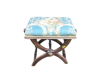Lot 1442 - Victorian piano stool with floral upholstered seat