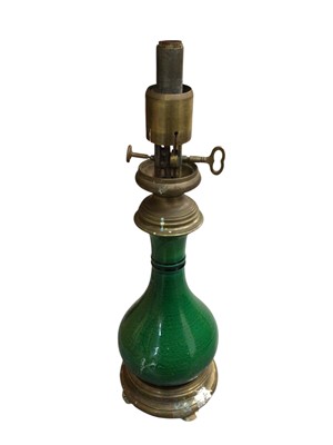 Lot 805 - Chinese bronze lamp measuring approximately 47cm tall