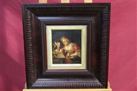 Lot 1217 - Pair of 19th century Italian School oils on...