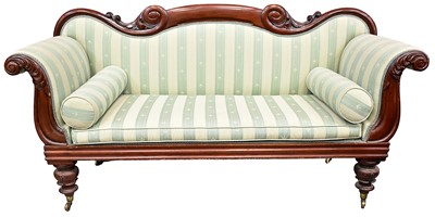 Lot 1343 - Victorian scroll end settee