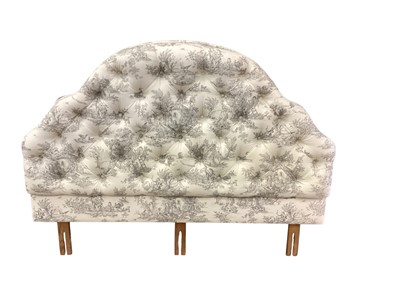 Lot 1448 - Good quality upholstered headboard, 163cm wide