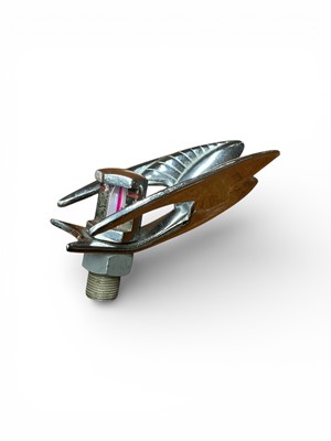 Lot 5 - Chromium plated car mascot in the Art Deco style, with integral thermometer in the form of a bird, approximately 9cm in overall length.