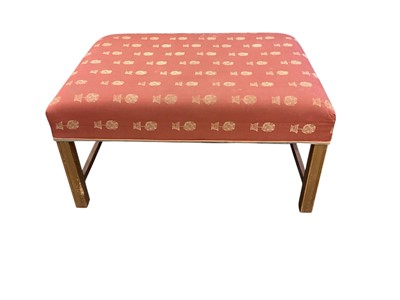 Lot 1449 - Large contemporary footstool with patterned upholstery
