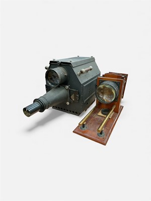 Lot 532 - Vintage Ross, London stereoscopic slide projector with stand and another Vintage projector (2)
