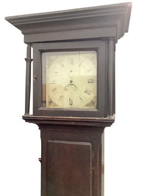 Lot 1455 - Antique longcase clock with enamel dial