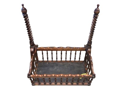 Lot 1457 - Antique baby's cradle (missing bolts)