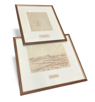 Lot 1187 - Tom Keating (1917 - 1984), two pencil drawings in glazed frames.