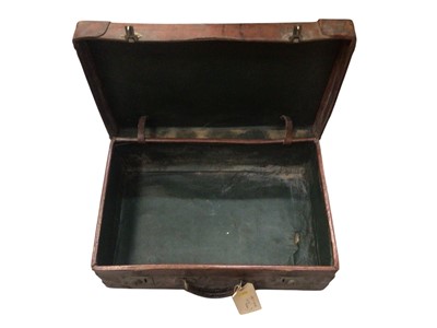 Lot 826 - Vintage leather suitcase