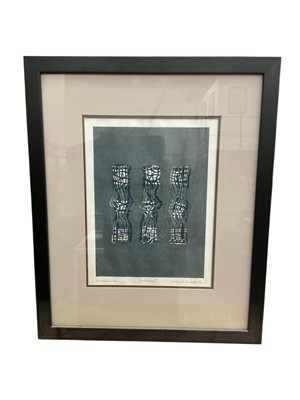 Lot 1100 - Richard Corbett monoprint and other prints and pictures