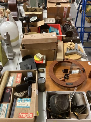 Lot 331 - Group of vintage scientific instruments including F.E. Becker & Co dials/ gauges, Ratemeter Mk III, magnifying lenses etc