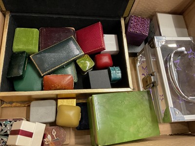 Lot 1014 - Group of empty jewellery boxes and trinket boxes