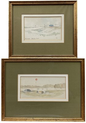 Lot 1090 - *Hugh Casson (1910-1999) two watercolours - Beaulieu River and another similar view