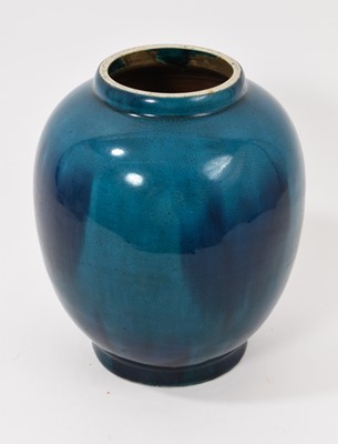 Lot 74 - Antique Chinese blue glazed monochrome vase