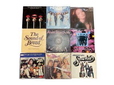 Lot 106 - Box of LP records including Paloma San Basilio, Katia Epstein, Nilsson, Rod Stewart etc, together with an extensive collection of Neil Diamond (40 plus - some duplicates)