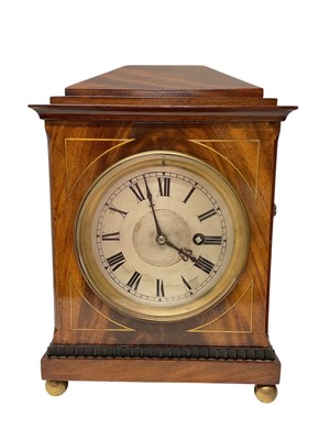 Lot 662 - Unusual Regency mahogany cased bracket clock