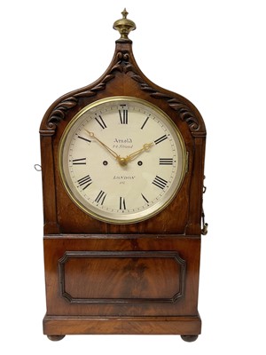 Lot 661 - Early 19th century mahogany cased bracket clock by Arnold of London