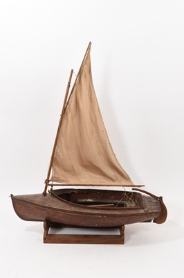 Lot 790 - 1920s scratch built yacht, on stand