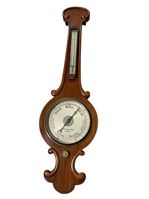 Lot 5127 - Early 20th century Negretti & Zambra mahogany barometer with sil...