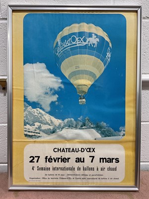Lot 5091 - French balloon poster in frame