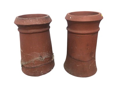 Lot 5121 - Two terracotta chimney pots, (2)