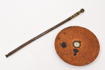 Lot 719 - Chinese papier mâché geomantic compass, 16.5cm diameter