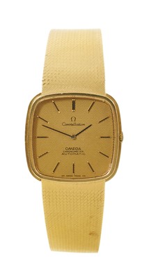 Lot 573 - Gentlemen's Omega 18ct gold Automatic Constellation wristwatch, in an Omega box