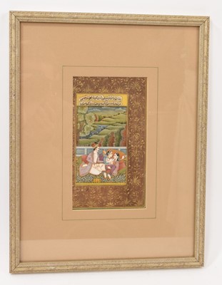 Lot 820 - Indian erotic gouache manuscript leaf
