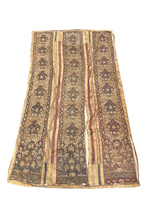 Lot 898 - Early Ottoman Empire embroidered panel, on linen