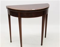 Lot 1252 - George III mahogany and tulipwood crossbanded...