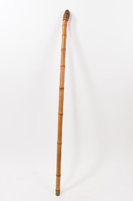 Lot 742 - Bamboo novelty fishing pole walking stick 90cm long