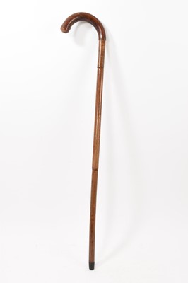 Lot 744 - Jaki of Germany novelty walking stick, the top unscrewing to reveal a camera tripod, 89cm long