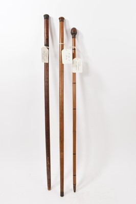 Lot 745 - Three novelty walking sticks