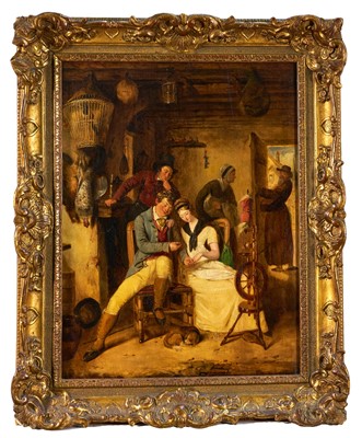 Lot 1128 - Manner of Sir David Wilkie (1785-1841) oil on panel - 'The Wedding Eve