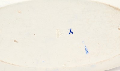 Lot 81 - Early 19th century blue and white Spode toast rack, printed in the Fruit and Flower pattern, impressed and printed 'Spode' marks, 24cm wide