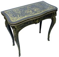 Lot 1259 - 19th century Boulle work card table of...