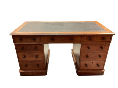 Lot 1438 - 19th century mahogany pedestal desk