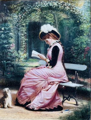 Lot 1159 - Manner of Jessica Hayllar (1858-1940) oil on canvas - The Love Letter, 35cm x 27cm, in gilt frame