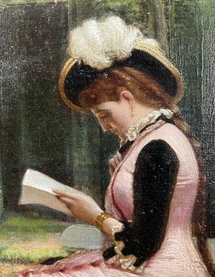 Lot 1159 - Manner of Jessica Hayllar (1858-1940) oil on canvas - The Love Letter, 35cm x 27cm, in gilt frame