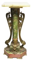 Lot 1266 - Good Continental Art Nouveau onyx and ormolu...