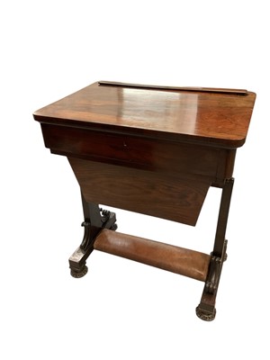 Lot 1333 - Regency rosewood work table