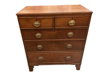 Lot 1335 - Regency oak chest of drawers