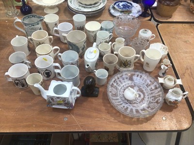 Lot 5165 - Collection of royal commemoratives china and glass including Queen Victoria and later
