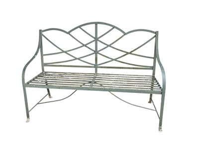 Lot 1433 - Georgian style metal garden bench
